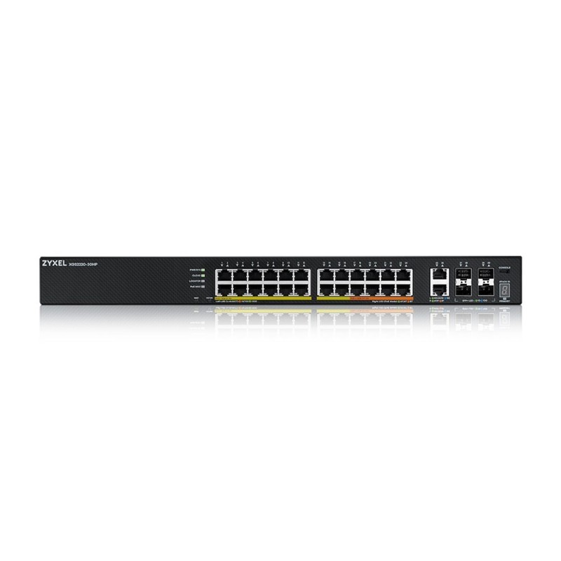 Zyxel XGS2220-30HP Managed L3 Gigabit Ethernet (10/100/1000) Power over Ethernet (PoE) Black Zyxel XGS2220-30HP Managed L3 Gigabit Ethernet (10/100/1000) Power over Ethernet (PoE) Black