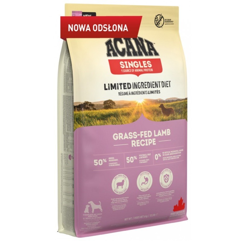 ACANA Singles Grass-Fed Lamb - dry dog food - 6kg ACANA Singles Grass-Fed Lamb - dry dog food - 6kg