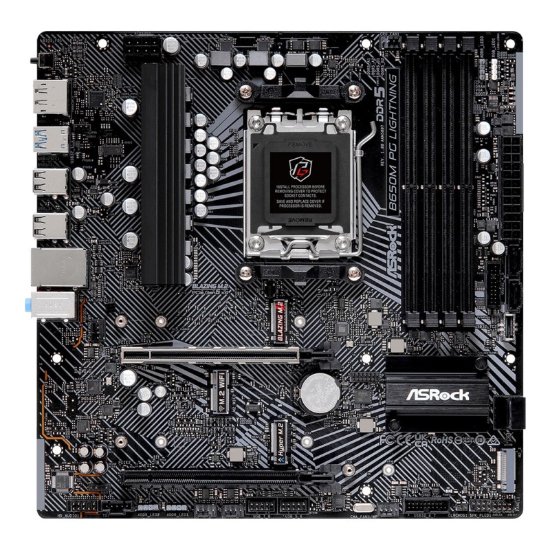 Asrock B650M PG Lightning AMD B650 Socket AM5 micro ATX Asrock B650M PG Lightning AMD B650 Socket AM5 micro ATX