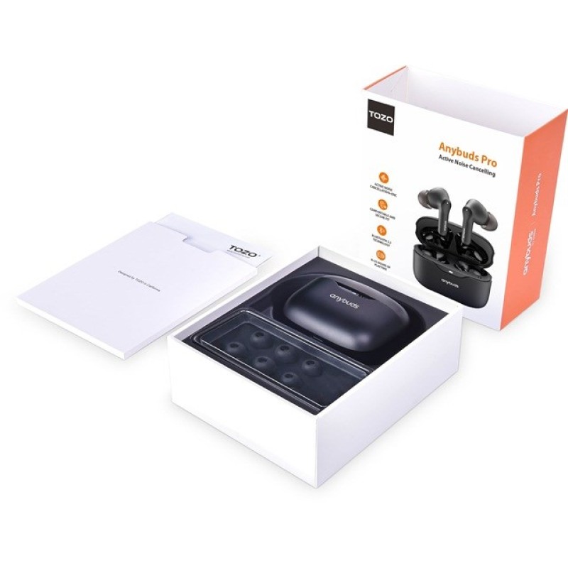 TOZO Anybuds Pro True Wireless Stereo (TWS) In-Ear USB Type-C Bluetooth Headset Black TOZO Anybuds Pro True Wireless Stereo (TWS) In-Ear USB Type-C Bluetooth Headset Black
