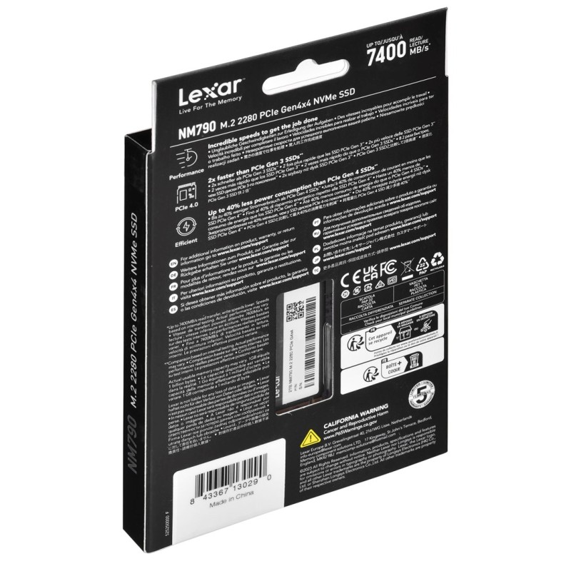 Lexar NM790 M.2 2 TB PCI Express 4.0 SLC NVMe Lexar NM790 M.2 2 TB PCI Express 4.0 SLC NVMe