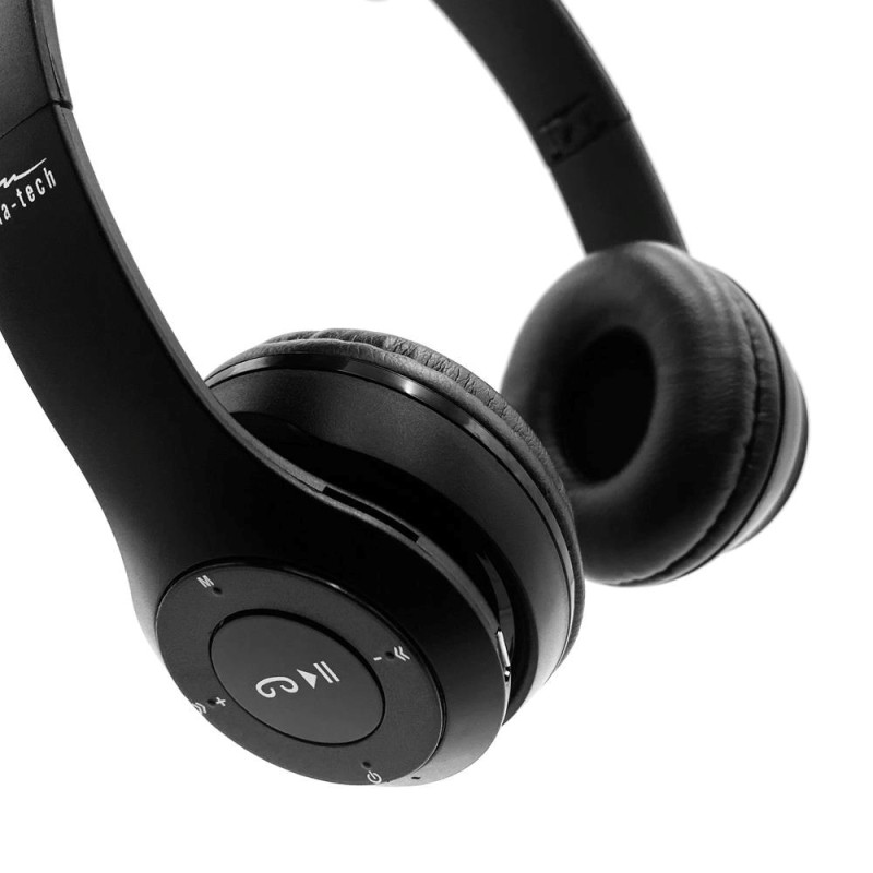 MEDIA-TECH EPSILION BT MT3591 Wireless headphones Bluetooth 4.2 Microphone Radio FM Black MEDIA-TECH EPSILION BT MT3591 Wireless headphones Bluetooth 4.2 Microphone Radio FM Black