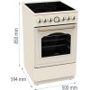 Gorenje GECS5B70CLI Freestanding cooker Electric Ceramic hob Ivory