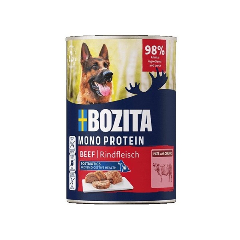 BOZITA Monoprotein Pate Beef - wet dog food - 400g BOZITA Monoprotein Pate Beef - wet dog food - 400g