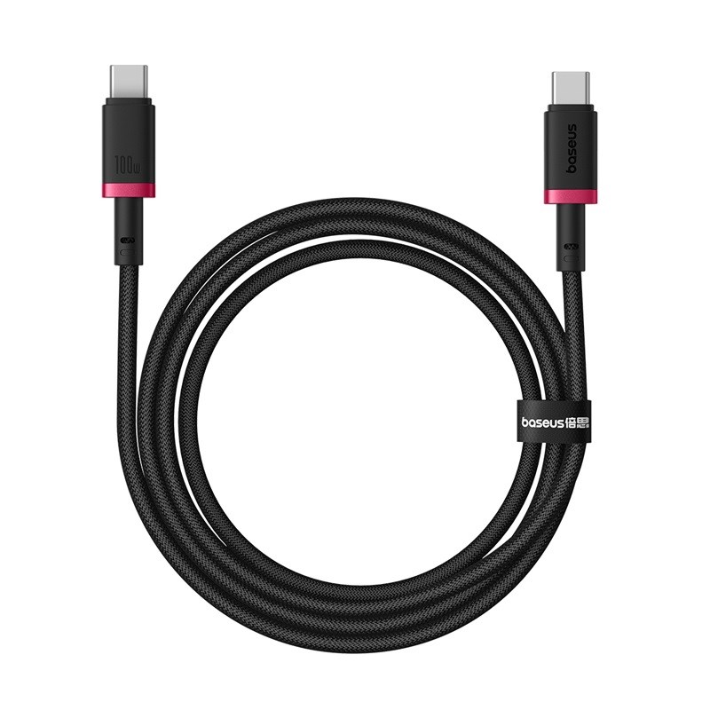 Baseus Dura Type C to Type C 100 W fast charging cable 1 m Black, Red Baseus Dura Type C to Type C 100 W fast charging cable 1 m Black, Red