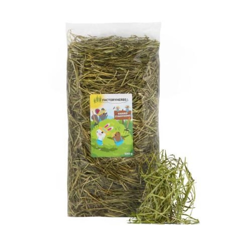 FACTORY HERBS Fresh timothy hay Harvest 2025 - treat for rodents and rabbits - 500g FACTORY HERBS Fresh timothy hay Harvest 2025 - treat for rodents and rabbits - 500g