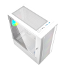 Gembird Fornax 4000W ARGB gaming ATX computer case, Midi Tower, backlight, White Gembird Fornax 4000W ARGB gaming ATX computer case, Midi Tower, backlight, White