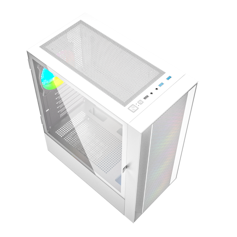 Gembird Fornax 4000W ARGB gaming ATX computer case, Midi Tower, backlight, White Gembird Fornax 4000W ARGB gaming ATX computer case, Midi Tower, backlight, White