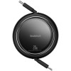 Baseus Free2Pull Expandable USB C to iP Ligtning fast charging cable 1 m 20 W Black