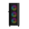 Gembird Fornax 4000 ARGB gaming ATX computer case, Midi Tower, backlight, Black