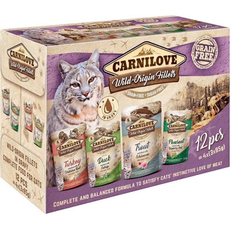 CARNILOVE Cat Wild Origin Fillets - wet cat food - 12x85g CARNILOVE Cat Wild Origin Fillets - wet cat food - 12x85g