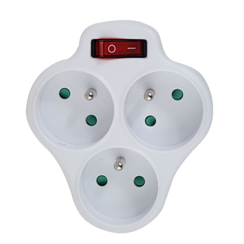 Esperanza ELK304W Electrical Splitter 3 sockets switch White Esperanza ELK304W Electrical Splitter 3 sockets switch White
