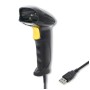Qoltec 50866 Laser barcode reader 1D | CCD | USB | Black