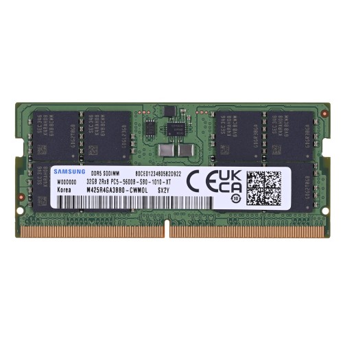 Samsung SO-DIMM 32GB DDR5 2Rx8 5600MHz PC5-44800 M425R4GA3BB0-CWM Samsung SO-DIMM 32GB DDR5 2Rx8 5600MHz PC5-44800 M425R4GA3BB0-CWM