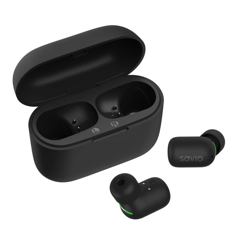 Savio TWS-09 IPX5 headphones/headset Wireless In-ear Music Bluetooth Black Savio TWS-09 IPX5 headphones/headset Wireless In-ear Music Bluetooth Black