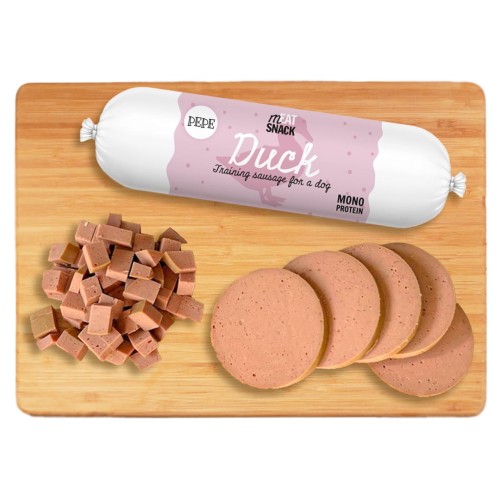 PAKA ZWIERZAKA Pepe Sausage Duck - dog treat - 200g PAKA ZWIERZAKA Pepe Sausage Duck - dog treat - 200g