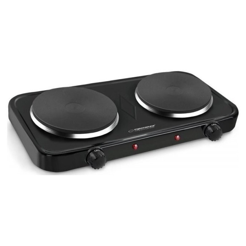 Esperanza EKH010K Electric cooker, top, 2 heating fields, black Esperanza EKH010K Electric cooker, top, 2 heating fields, black