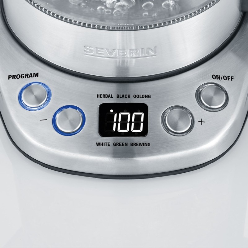 SEVERIN ELECTRIC KETTLE, GLASS, 1 L, 2200W WK3473 SEVERIN ELECTRIC KETTLE, GLASS, 1 L, 2200W WK3473
