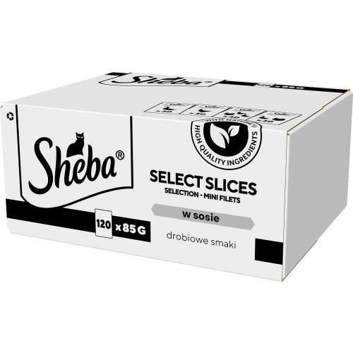 SHEBA Select Slices Poultry flavors - wet cat food - 120 x 85g SHEBA Select Slices Poultry flavors - wet cat food - 120 x 85g