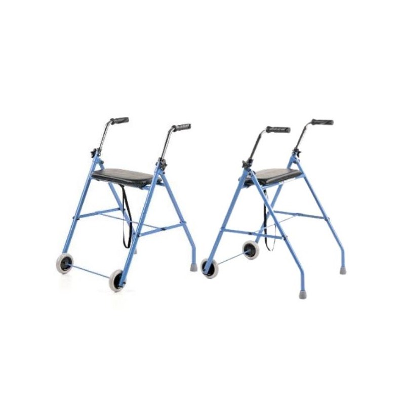 Two-wheel rehabilitation support - walker Blue black Two-wheel rehabilitation support - walker Blue black