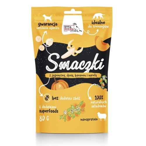SYTA MICHA Treats with lamb, pumpkin, banana and apricot - dog treat - 80g SYTA MICHA Treats with lamb, pumpkin, banana and apricot - dog treat - 80g