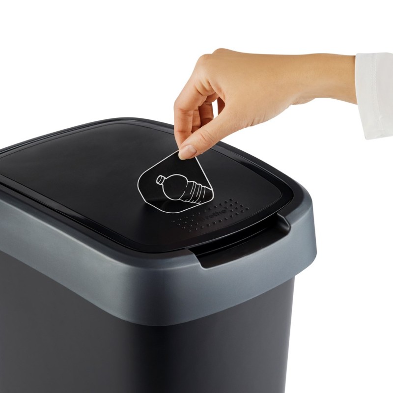 ROTHO Twist Silver - trash bin – 10l ROTHO Twist Silver - trash bin – 10l