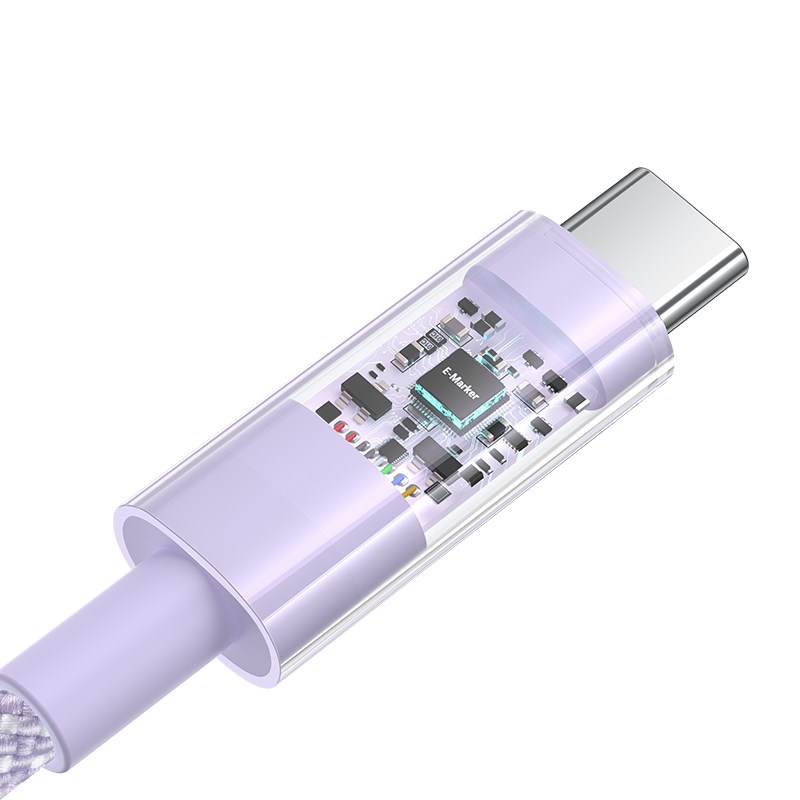 Baseus Gem USB C to USB C fast charging cable 2 m 100 W Purple Baseus Gem USB C to USB C fast charging cable 2 m 100 W Purple