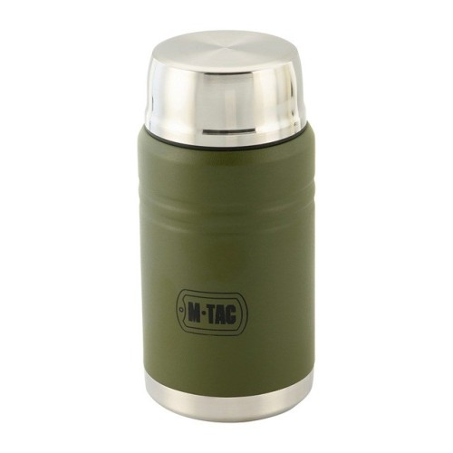 M-Tac UN-R02-750A Food thermos with foldable stainless steel spoon, 750 ml, olive green