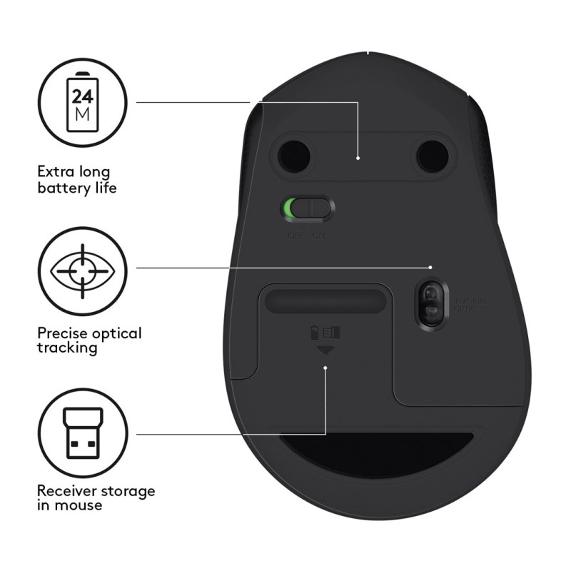 MOUSE LOGITECH M330 SILENT PLUS BLACK MOUSE LOGITECH M330 SILENT PLUS BLACK