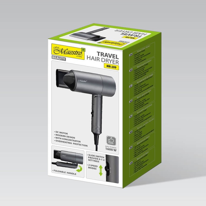 Hair dryer 1600W MAESTRO MR-209 Hair dryer 1600W MAESTRO MR-209
