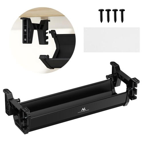 Maclean under-desk cable/extension organizer, max. load 5kg, black, MC-106 B Maclean under-desk cable/extension organizer, max. load 5kg, black, MC-106 B