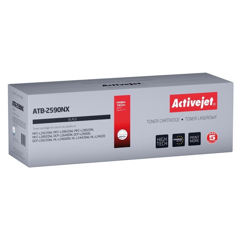 Activejet ATB-2590NX Toner for Brother printers; Replacement Brother TN2590XL; Supreme; 3000 pages; black) Activejet ATB-2590NX Toner for Brother printers; Replacement Brother TN2590XL; Supreme; 3000 pages; black)