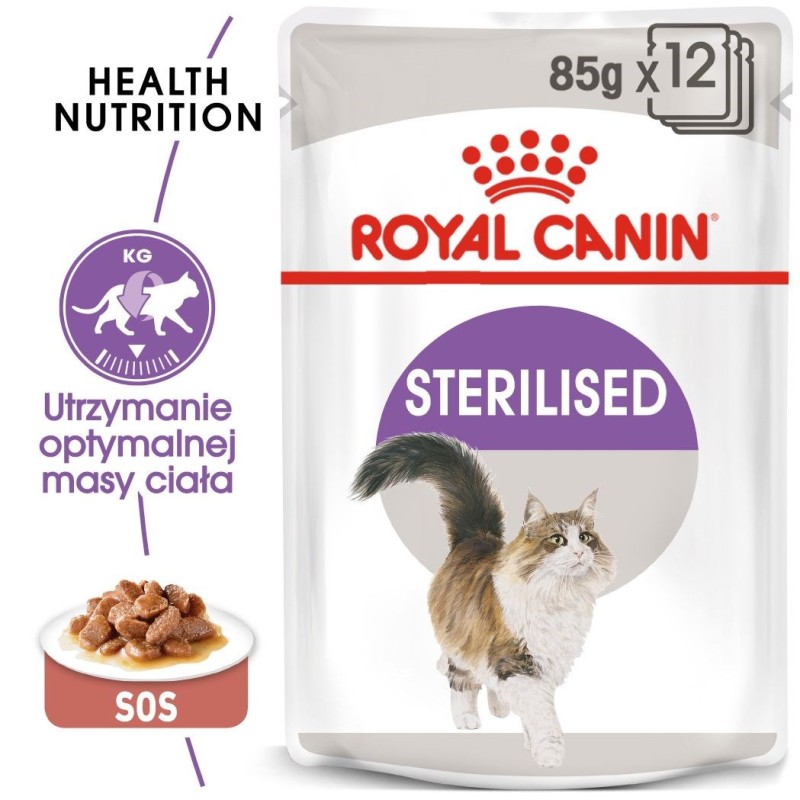 ROYAL CANIN FHN Sterilised in sauce - wet food for adult cats - 12x85g ROYAL CANIN FHN Sterilised in sauce - wet food for adult cats - 12x85g