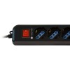 Techly Power Strip 6 Sockets Black with VDE Plug IUPS-PCP-6V