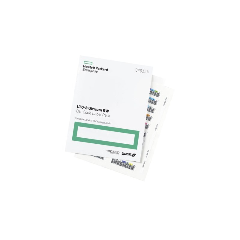 HPE LTO-8 Q2015A Ultrium barcode label pack (x100) - staple cartridge
