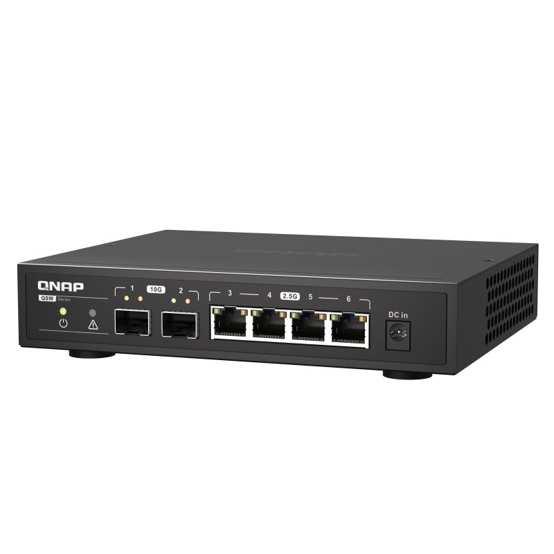 QNAP QSW-2104-2S network switch Unmanaged 2.5G Ethernet Black QNAP QSW-2104-2S network switch Unmanaged 2.5G Ethernet Black