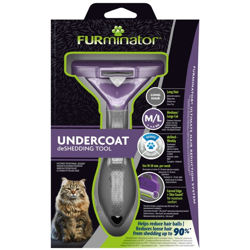 FURminator - furminator for longhaired cats - M/L FURminator - furminator for longhaired cats - M/L