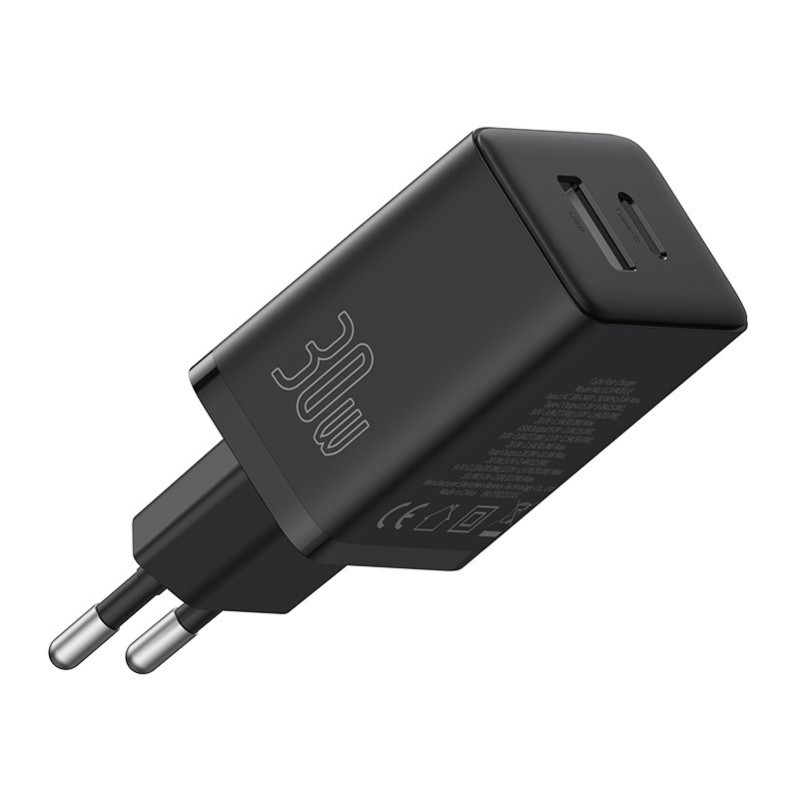 Baseus P10111404113-00 Cube USB-C / USB-A 30W mains charger Black Baseus P10111404113-00 Cube USB-C / USB-A 30W mains charger Black