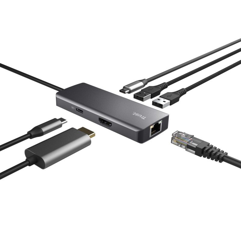 Trust Dalyx USB Type-C 1000 Mbit/s Silver Trust Dalyx USB Type-C 1000 Mbit/s Silver