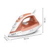 Tefal Virtuo 30 FV2C40E0 iron Dry & Steam iron Ceramic soleplate 2000 W Peach, White Tefal Virtuo 30 FV2C40E0 iron Dry & Steam iron Ceramic soleplate 2000 W Peach, White