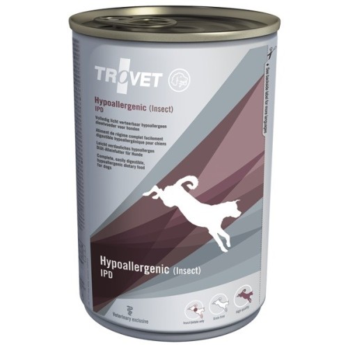 TROVET Hypoallergenic IPD with insect - Wet dog food - 400 g TROVET Hypoallergenic IPD with insect - Wet dog food - 400 g