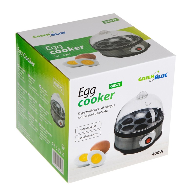 GreenBlue automatic egg cooker, 400W power, up to 7 eggs, measuring cup, 220-240V~, 50 Hz, GB572 GreenBlue automatic egg cooker, 400W power, up to 7 eggs, measuring cup, 220-240V~, 50 Hz, GB572