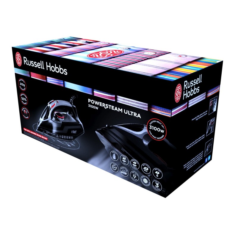 Russell Hobbs 20630-56 iron Dry & Steam iron Ceramic soleplate 3100 W Black, Grey Russell Hobbs 20630-56 iron Dry & Steam iron Ceramic soleplate 3100 W Black, Grey