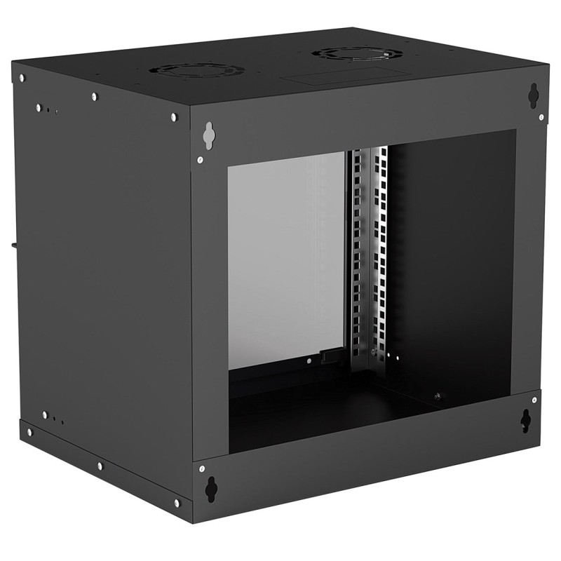 Intellinet Network Cabinet, Wall Mount (Basic), 9U, Usable Depth 340mm/Width 485mm, Black, Flatpack, Max 50kg, Glass Door, 19 Intellinet Network Cabinet, Wall Mount (Basic), 9U, Usable Depth 340mm/Width 485mm, Black, Flatpack, Max 50kg, Glass Door, 19