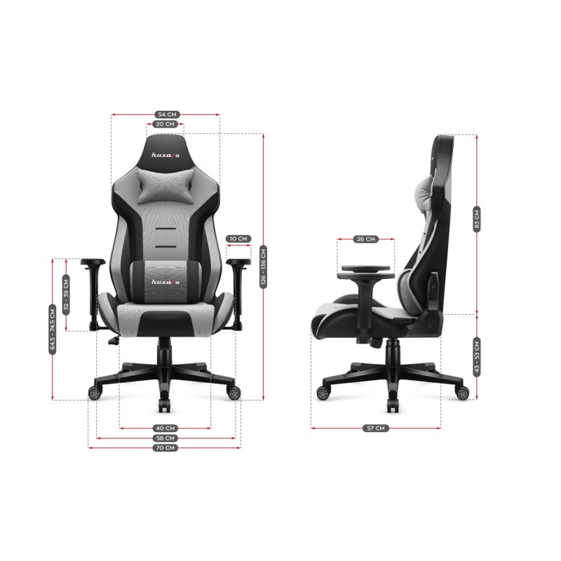 Gaming chair - Huzaro Force 7.6 Grey Gaming chair - Huzaro Force 7.6 Grey