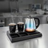 Adler AD 1354 Hotel kettle stainless steel 1.2 L + tray with cups black, steel