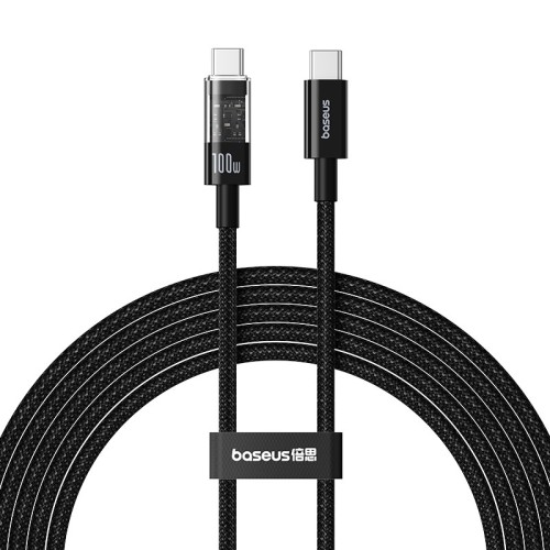 Baseus Gem USB C to USB C fast charging cable 2 m 100 W Black Baseus Gem USB C to USB C fast charging cable 2 m 100 W Black