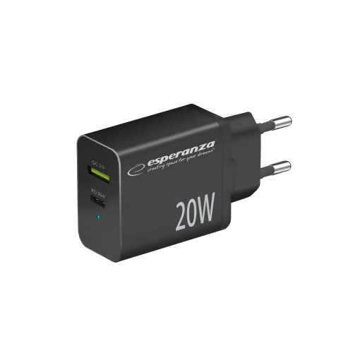Esperanza EZC105K mains charger 20W Black Esperanza EZC105K mains charger 20W Black