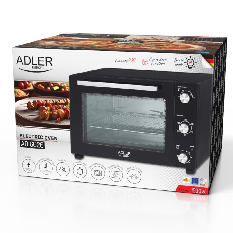 Adler AD 6025 oven Black Adler AD 6025 oven Black