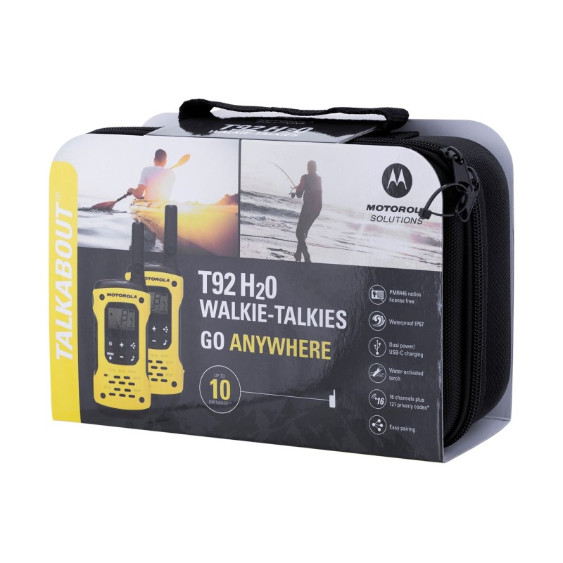 MOTOROLA RADIOTELEFON T92 H2O walkie-talkie 16 channels 2 pc(s) Black, yellow MOTOROLA RADIOTELEFON T92 H2O walkie-talkie 16 channels 2 pc(s) Black, yellow